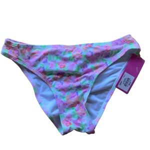 Women’s cheeky bikini bottom pink floral Sz XS ninety-nine swimming bottom